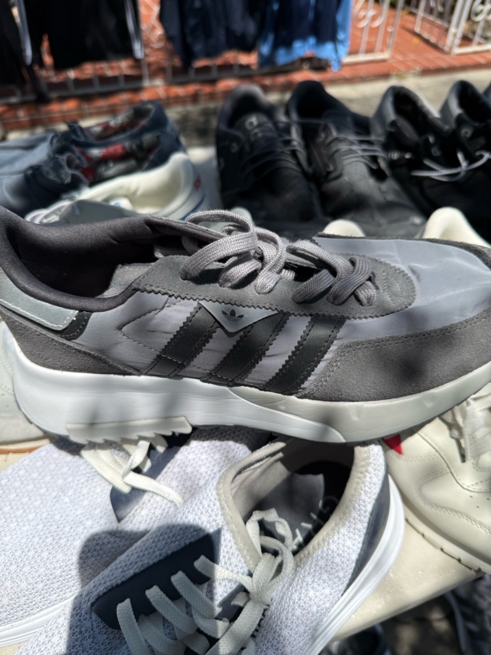 adidas Men’s Gray and Black Low-Top Sneaker